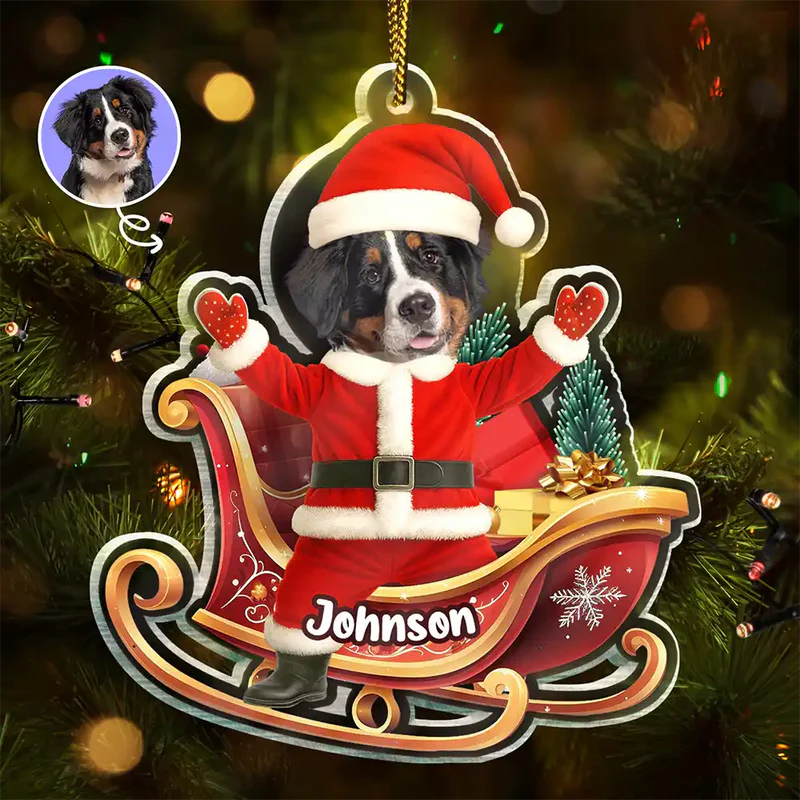 Personligt Julpynt - Roligt tomteansikte