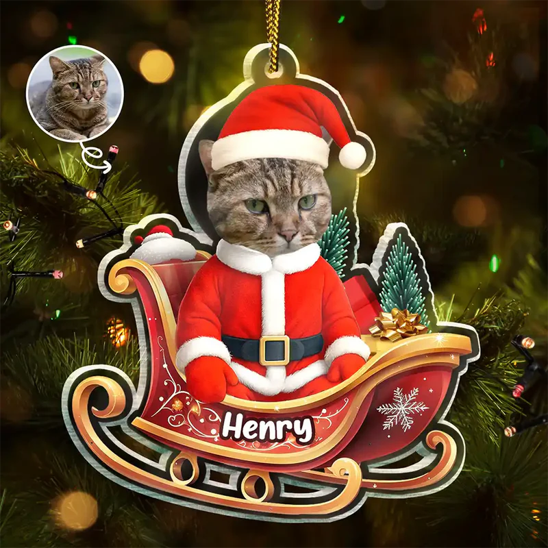 Personligt Julpynt - Roligt tomteansikte