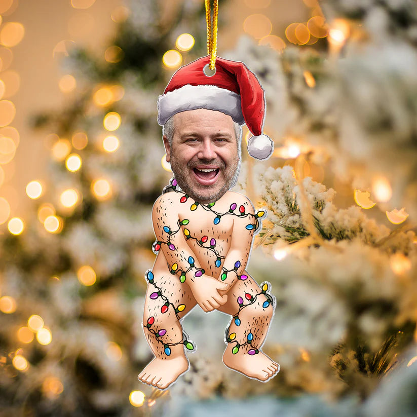 Personalisierte Weihnachtsdeko – Verlegener Weihnachtsmann