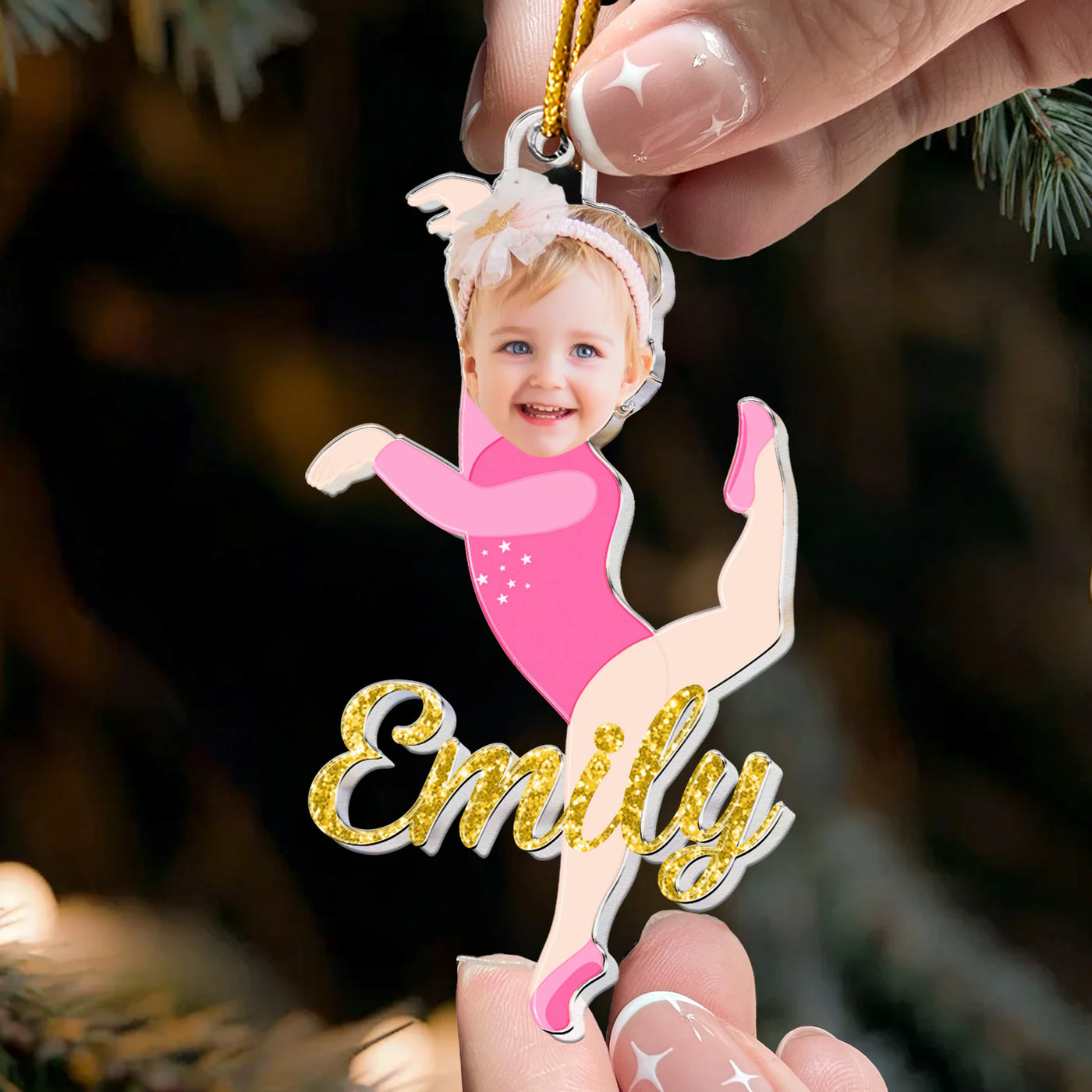 Personalisierte Weihnachtsdeko – Turnmädchen