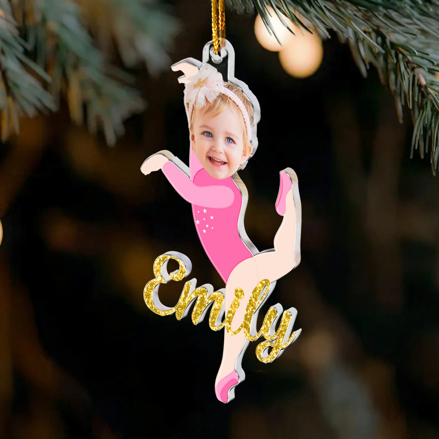 Personalisierte Weihnachtsdeko – Turnmädchen