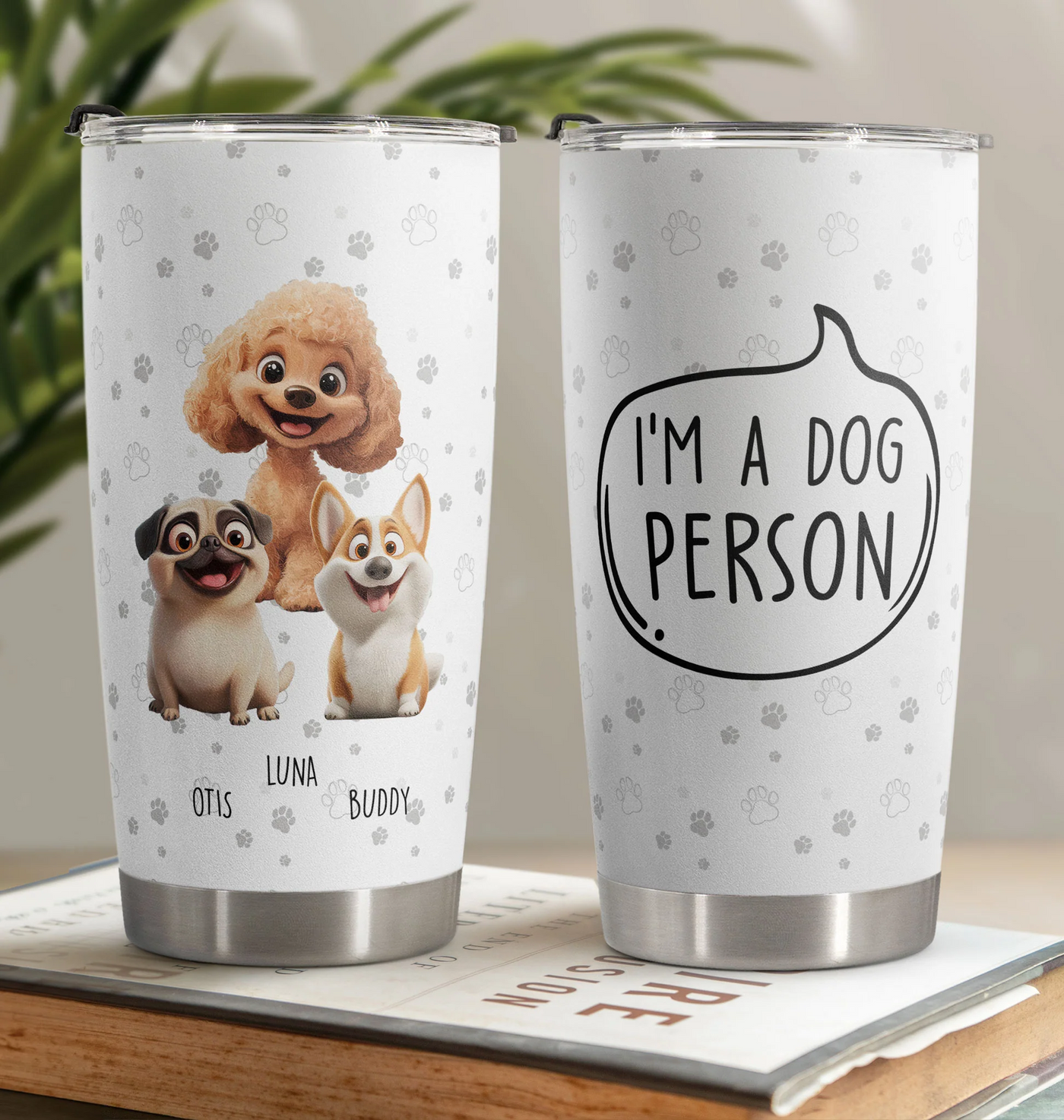 Personalisierter Thermobecher – Ich bin ein Hundemensch