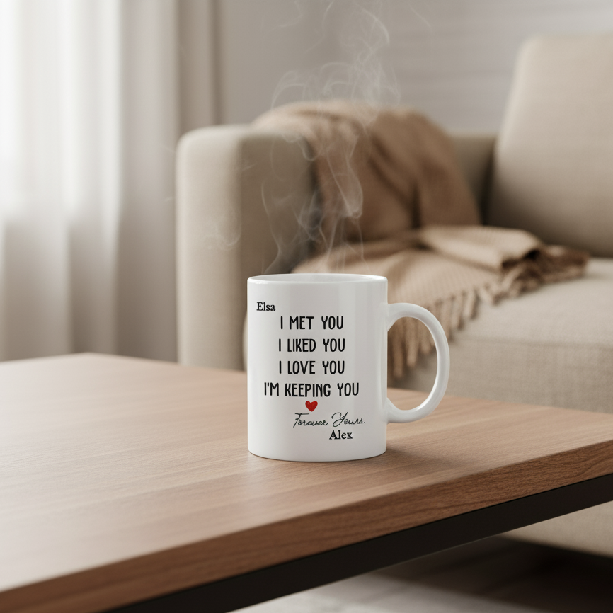 Personlig Mugg - Jag mötte dig, jag gillade dig