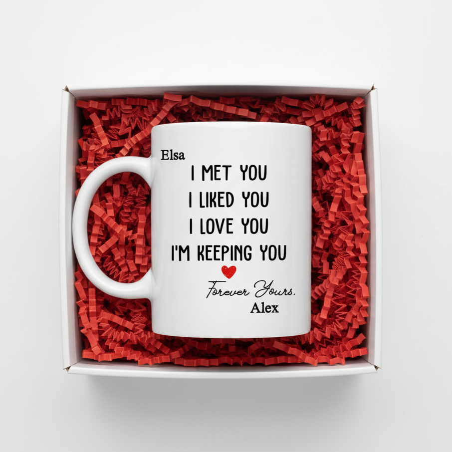 Personlig Mugg - Jag mötte dig, jag gillade dig