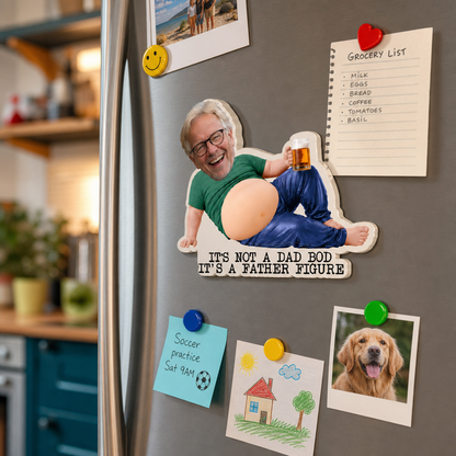 Personlig mjuk kylskåpsmagnet - Det är ingen pappakropp
