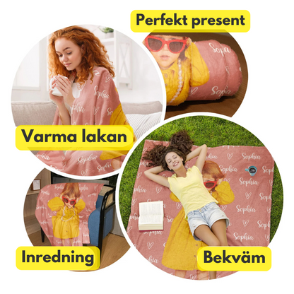 Personalisierte Decke – mit Namen und Foto für Kinder