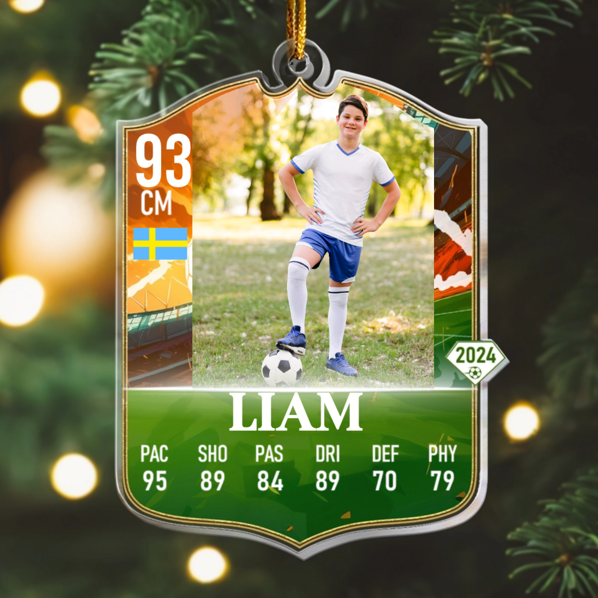Personalisierte Weihnachtsdeko – Fußballstar