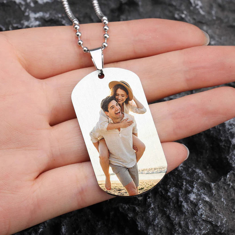 Personligt Halsband Med foto - Någon du älskar