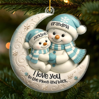 Personalisierte Weihnachtsdeko – Ich liebe dich bis zum Mond
