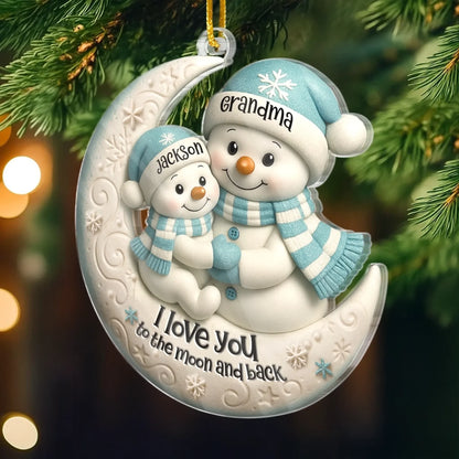 Personalisierte Weihnachtsdeko – Ich liebe dich bis zum Mond