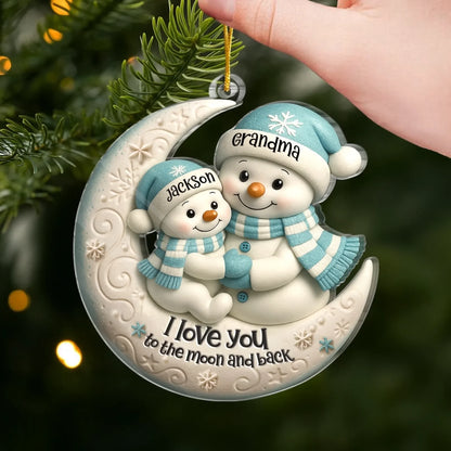Personalisierte Weihnachtsdeko – Ich liebe dich bis zum Mond
