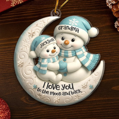Personalisierte Weihnachtsdeko – Ich liebe dich bis zum Mond