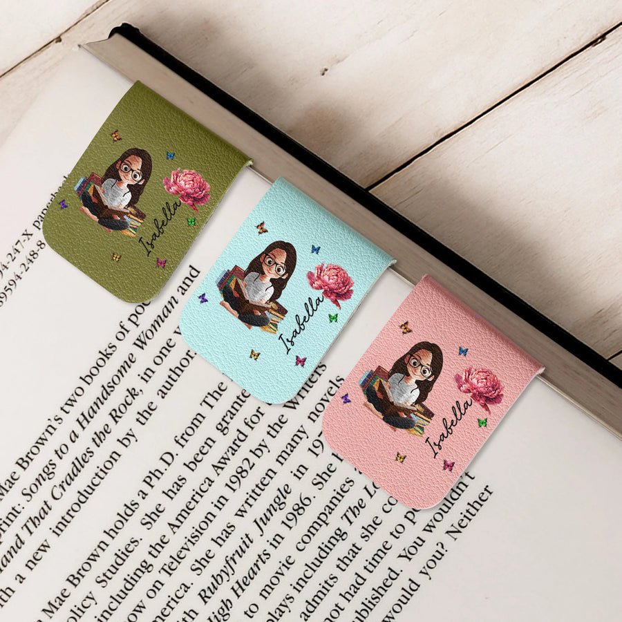 Individuelles magnetisches Lesezeichen aus Leder