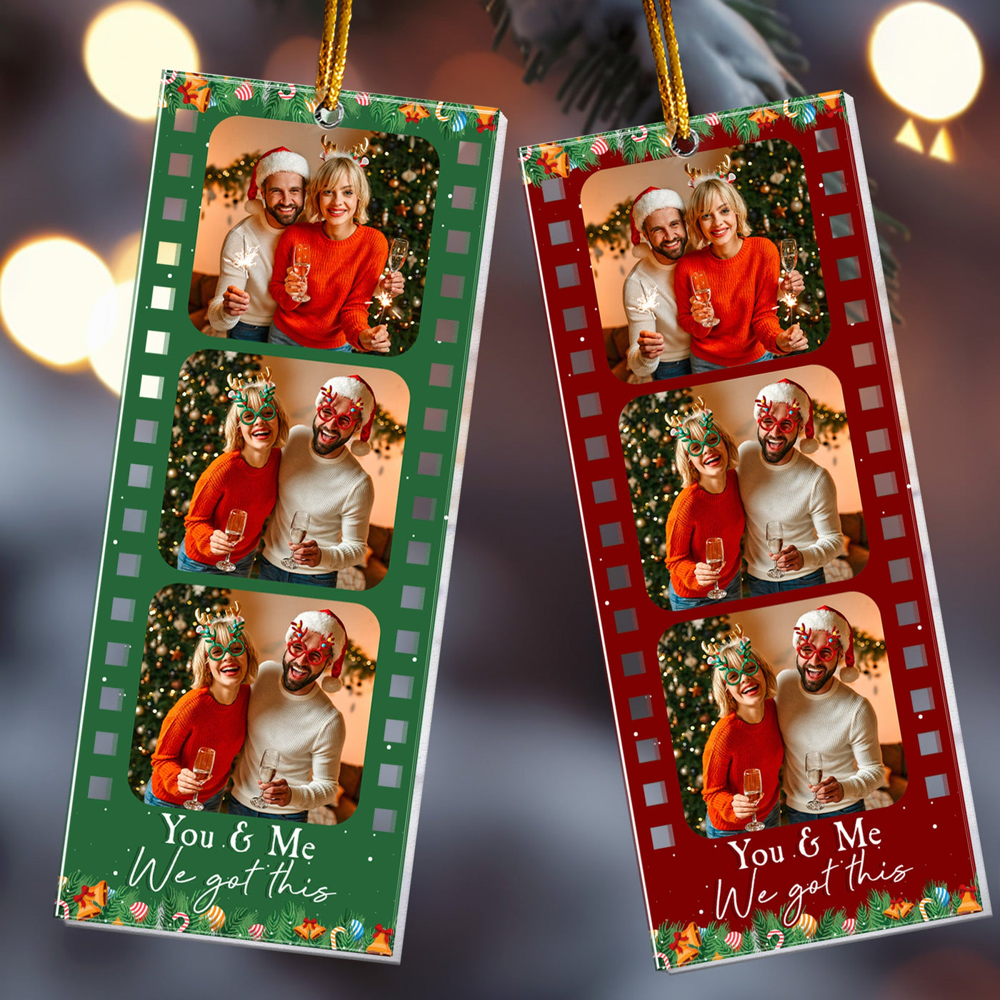 Personalisierte Weihnachtsdeko – Fotostreifen