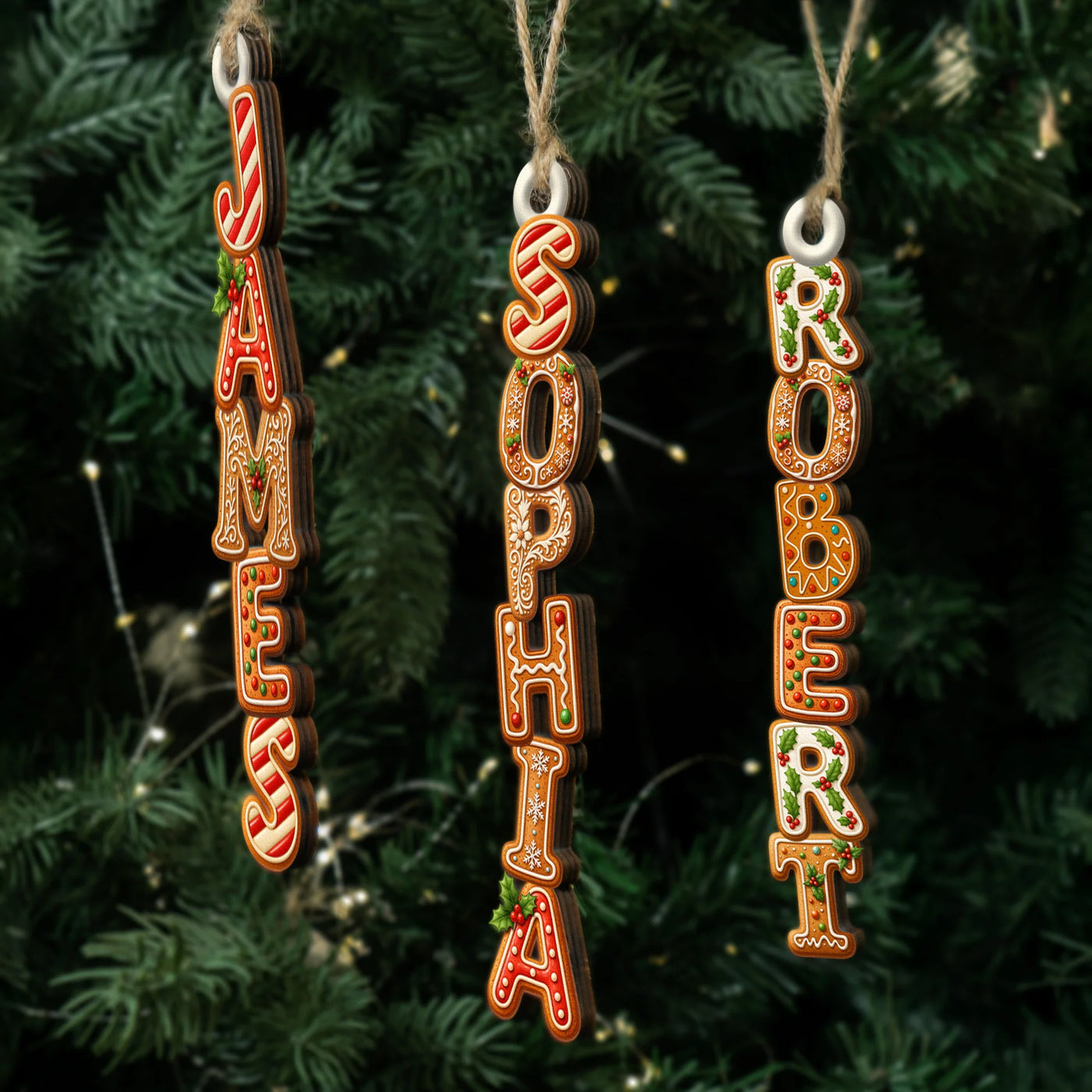 Personalisierter Weihnachtsschmuck – Namensdekoration