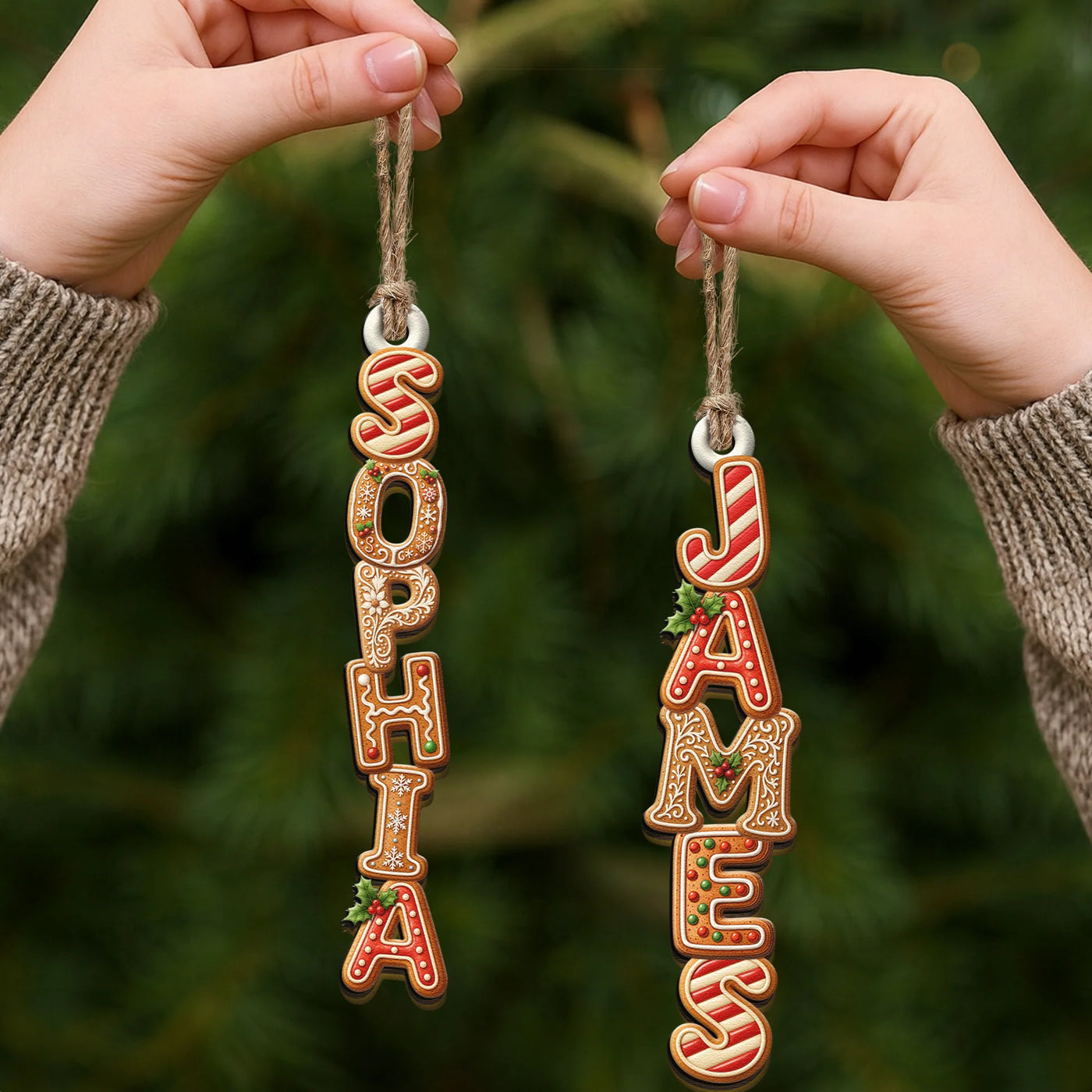 Personalisierter Weihnachtsschmuck – Namensdekoration