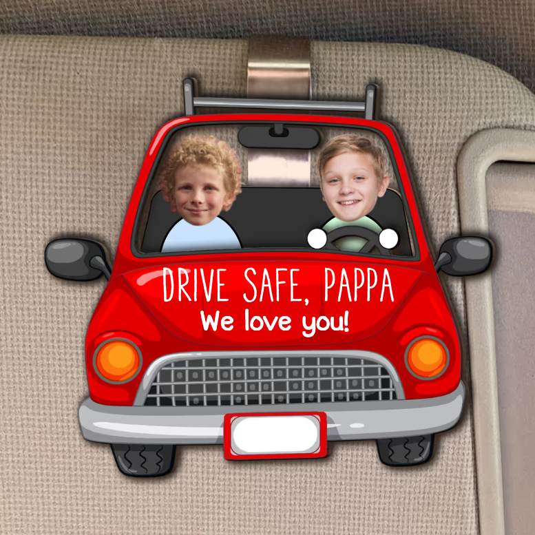 Personalisierte Sonnenblendenklammer fürs Auto – Fahr sicher, Papa