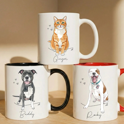 Personalisierte Tasse – Aquarellporträt vom Haustier