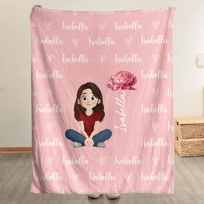 Personalisierte Decke – Süße Cartoon-Figur