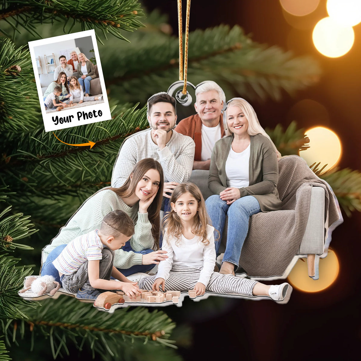 Personlig julepynt – Familiefoto
