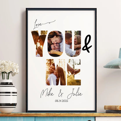 Personalisiertes Fotoposter – Für Paare und als Hochzeitstagsgeschenk