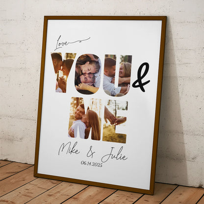 Personalisiertes Fotoposter – Für Paare und als Hochzeitstagsgeschenk