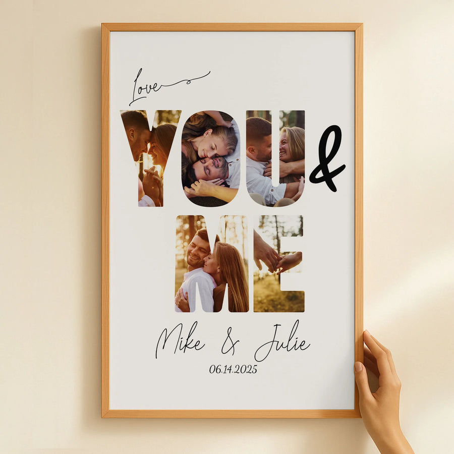 Personalisiertes Fotoposter – Für Paare und als Hochzeitstagsgeschenk