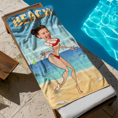 Personalisiertes Handtuch – Strand, bitte