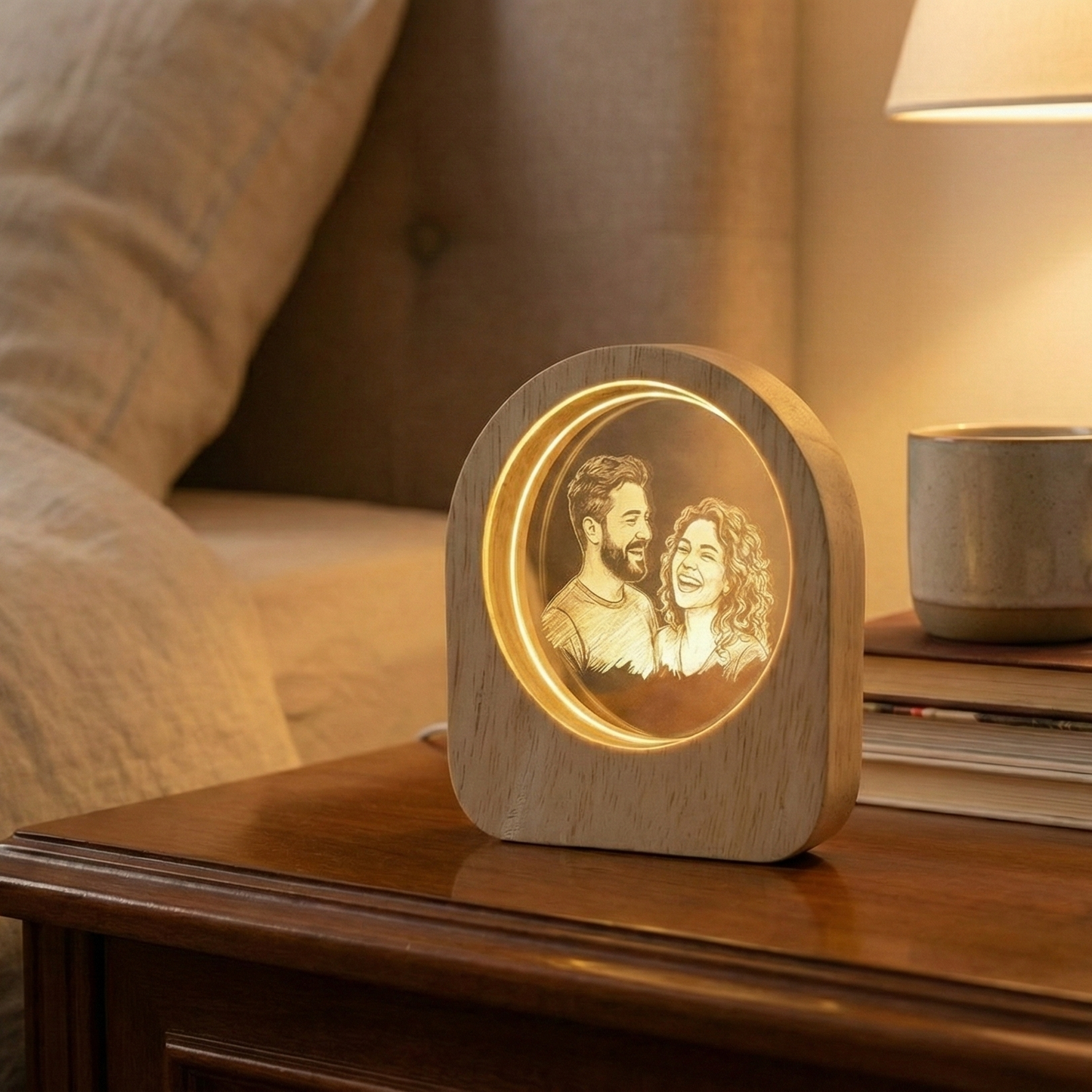 Personligt kristall - nattljus