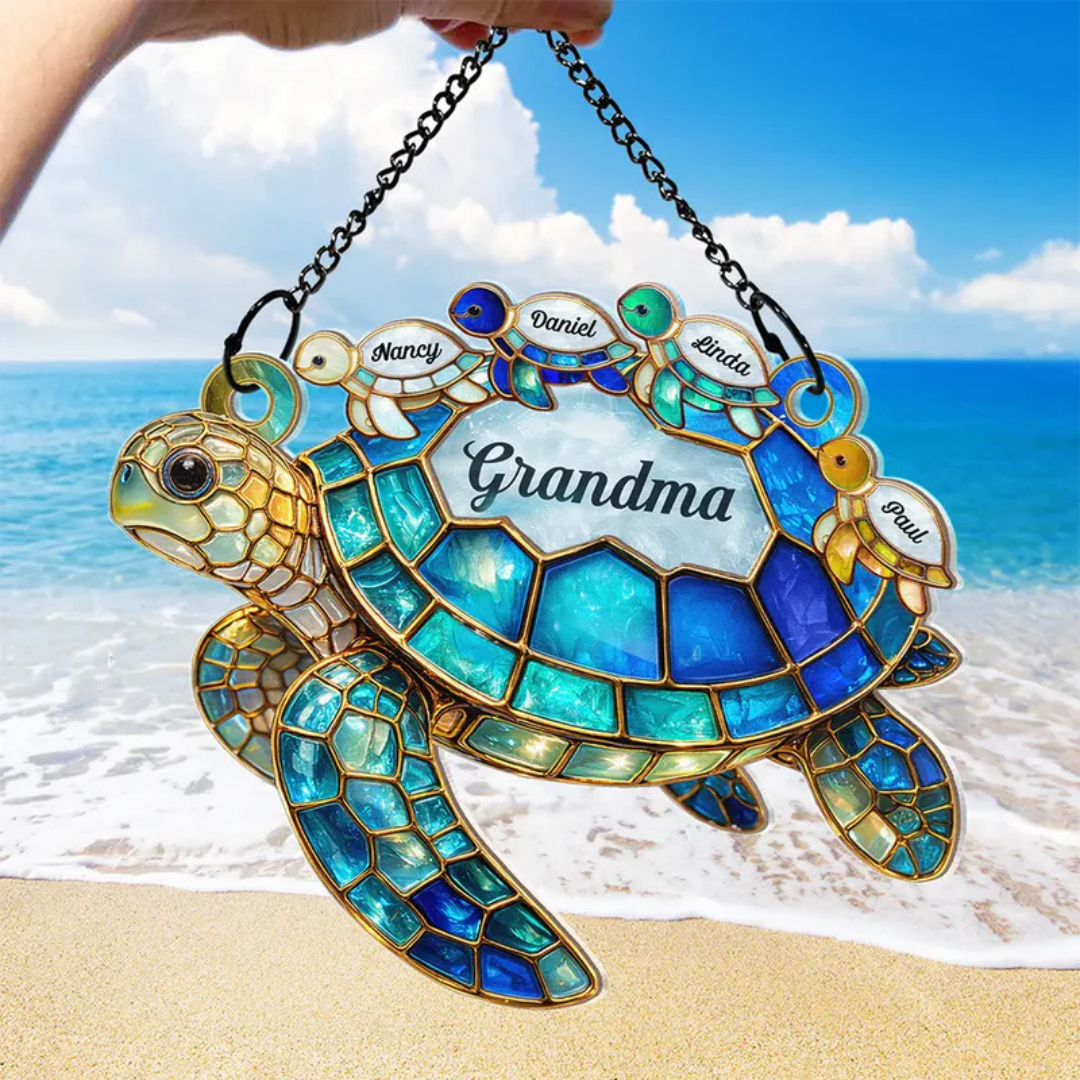 Personalisierter Sonnenfänger – Schildkröte