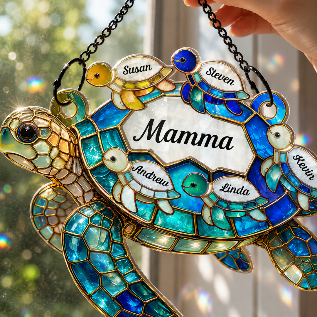 Personalisierter Sonnenfänger – Schildkröte
