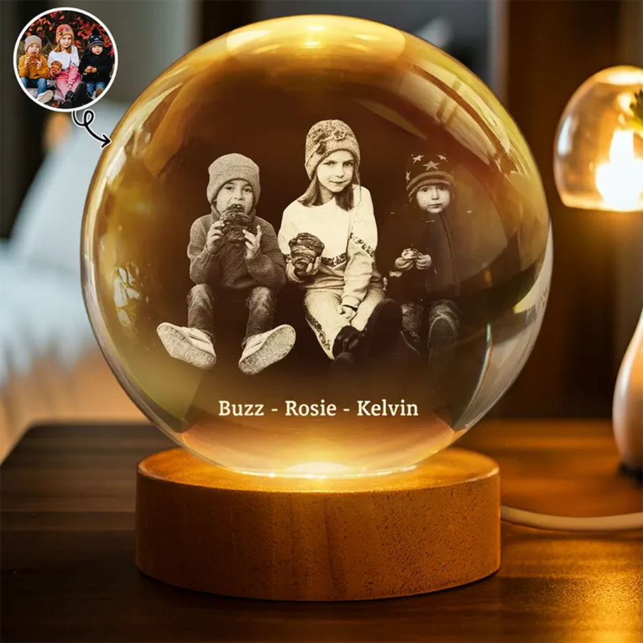 Personalisierte Fotokugel – Familienfoto