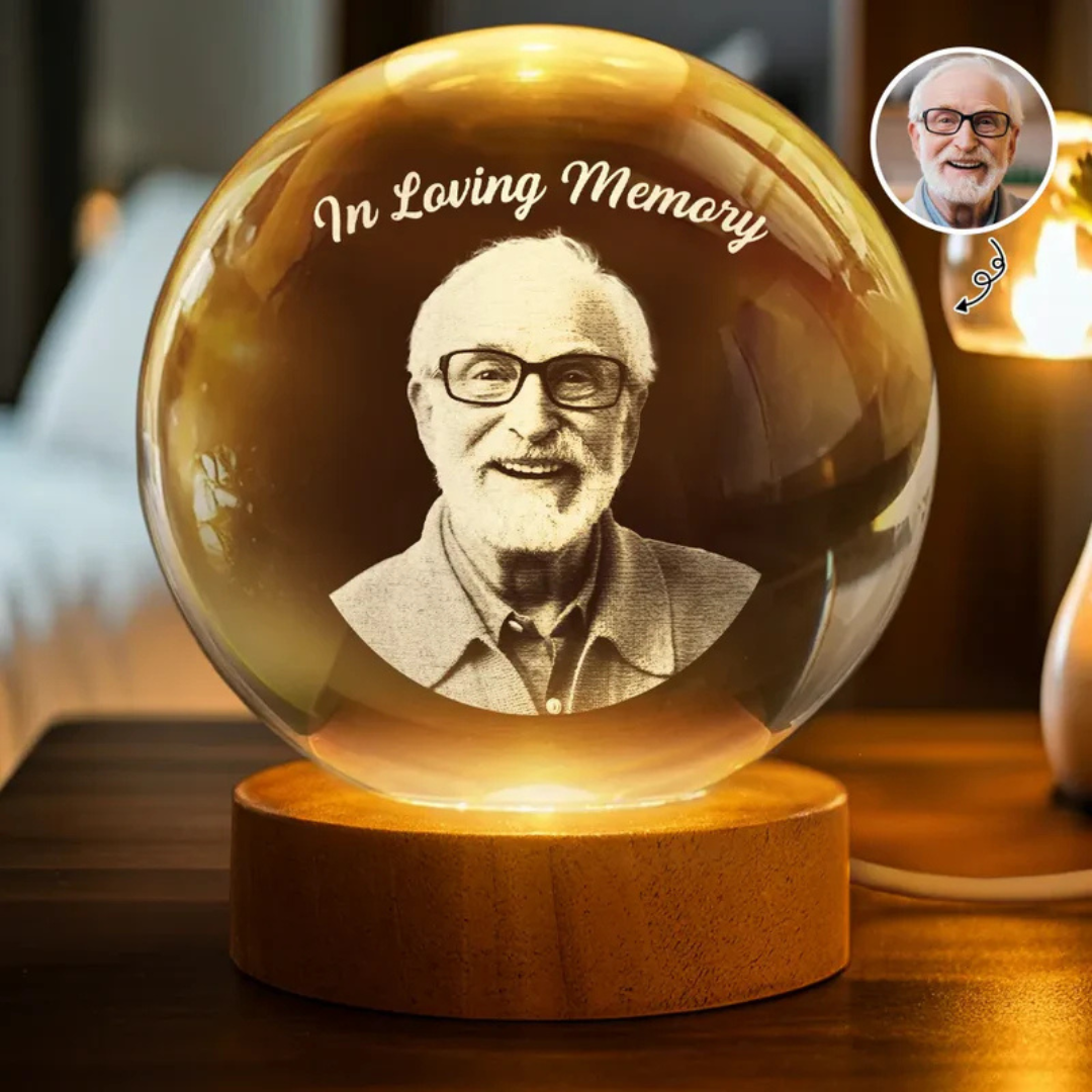 Personalisierte Fotoglobus-Lampe – Für ein liebevolles Andenken