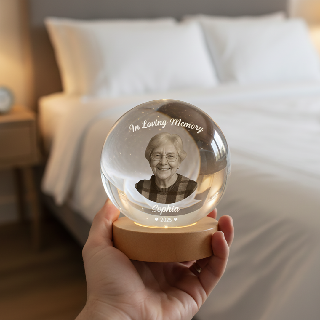 Personlig Fotoglob - Till kärleksfullt minne