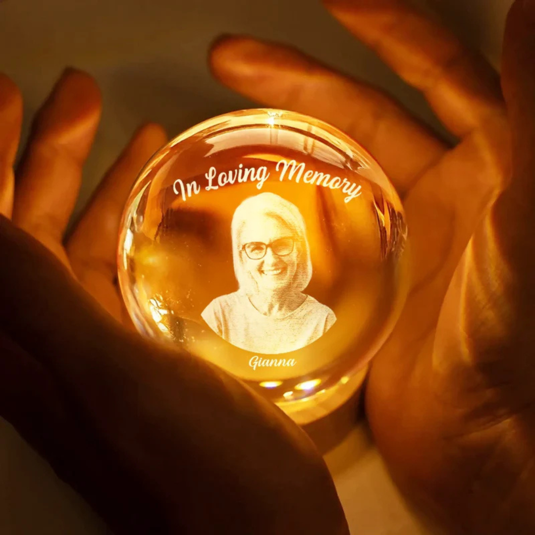 Personlig Fotoglob - Till kärleksfullt minne