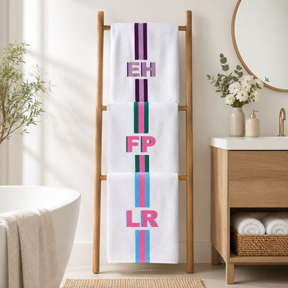 Personlig Handduk - Monogrambokstav med namn