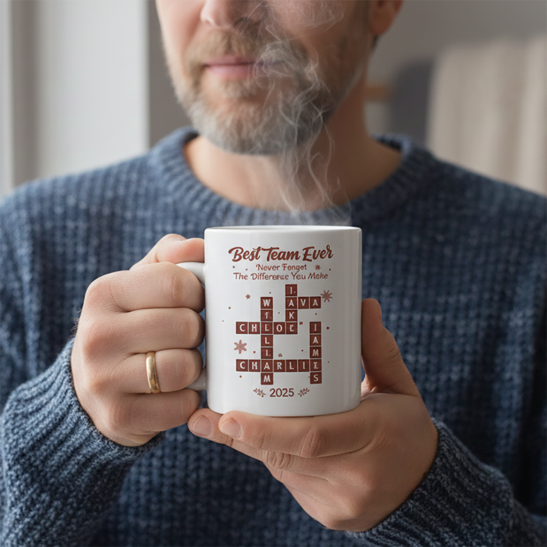 Personlig mugg - Bästa teamet någonsin – Scrabble