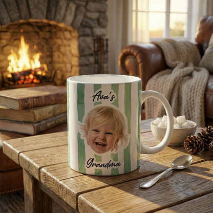 Personalisierte Tasse – Baby- und Haustiergesicht