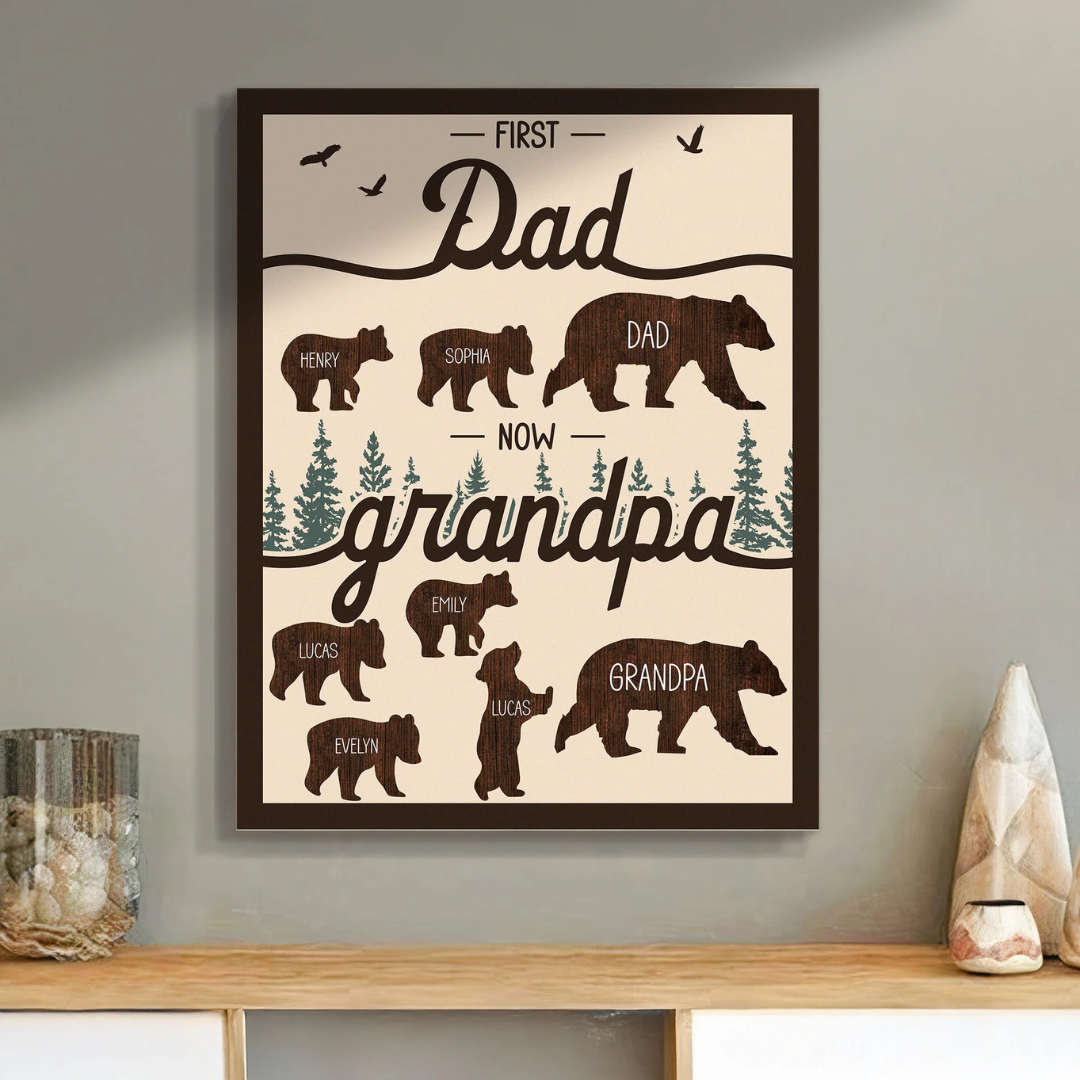 Personlig Trätavla - Först pappa, nu farfa