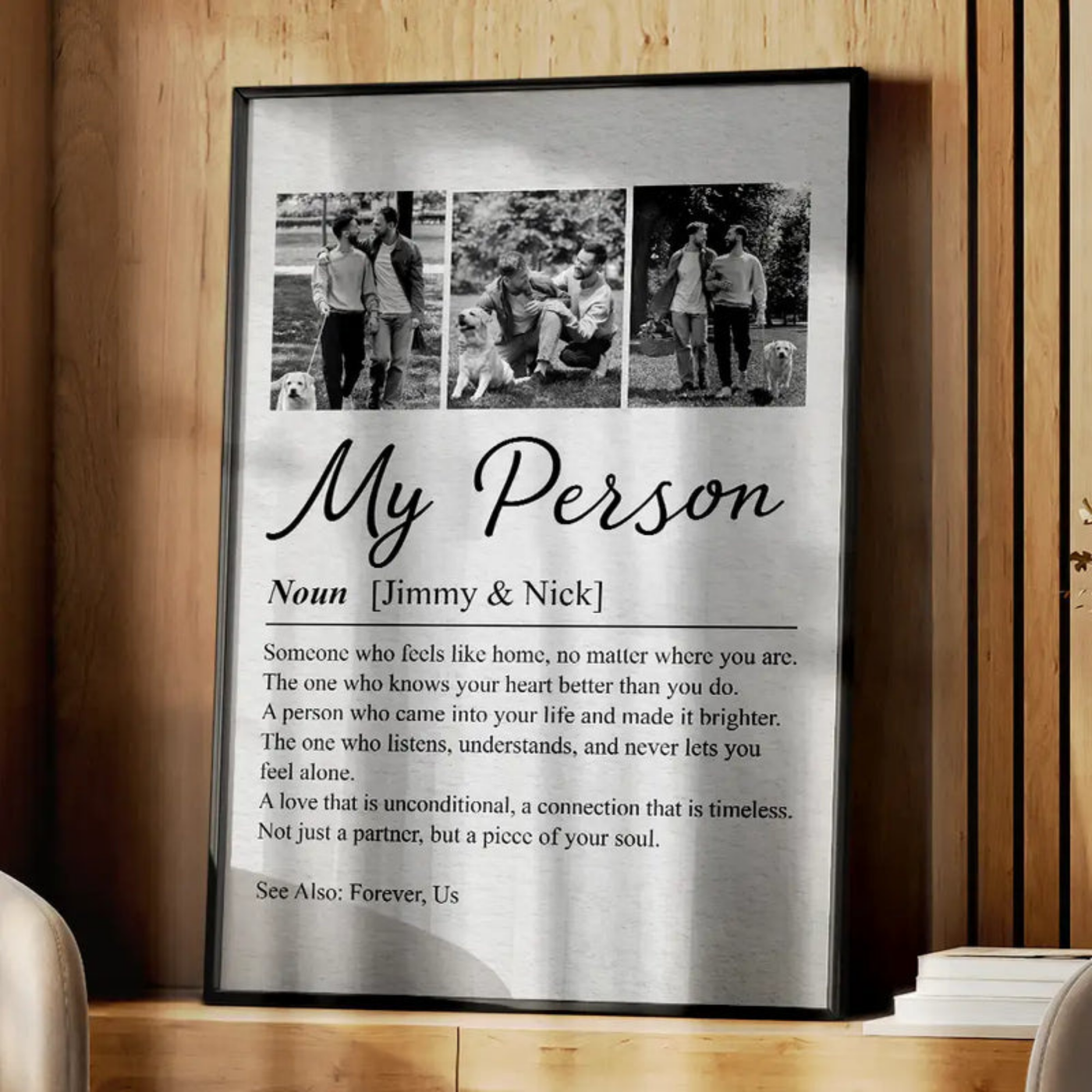 Personalisiertes Fotoposter – Paarfoto
