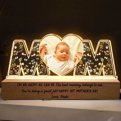 Personlig LED-lampa med Foto & Gravyr