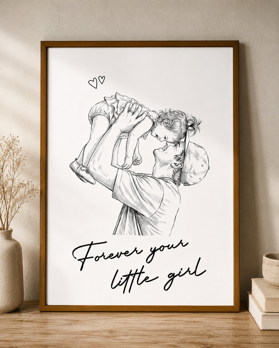 Personlig fotoposter - Gåva till pappa och make