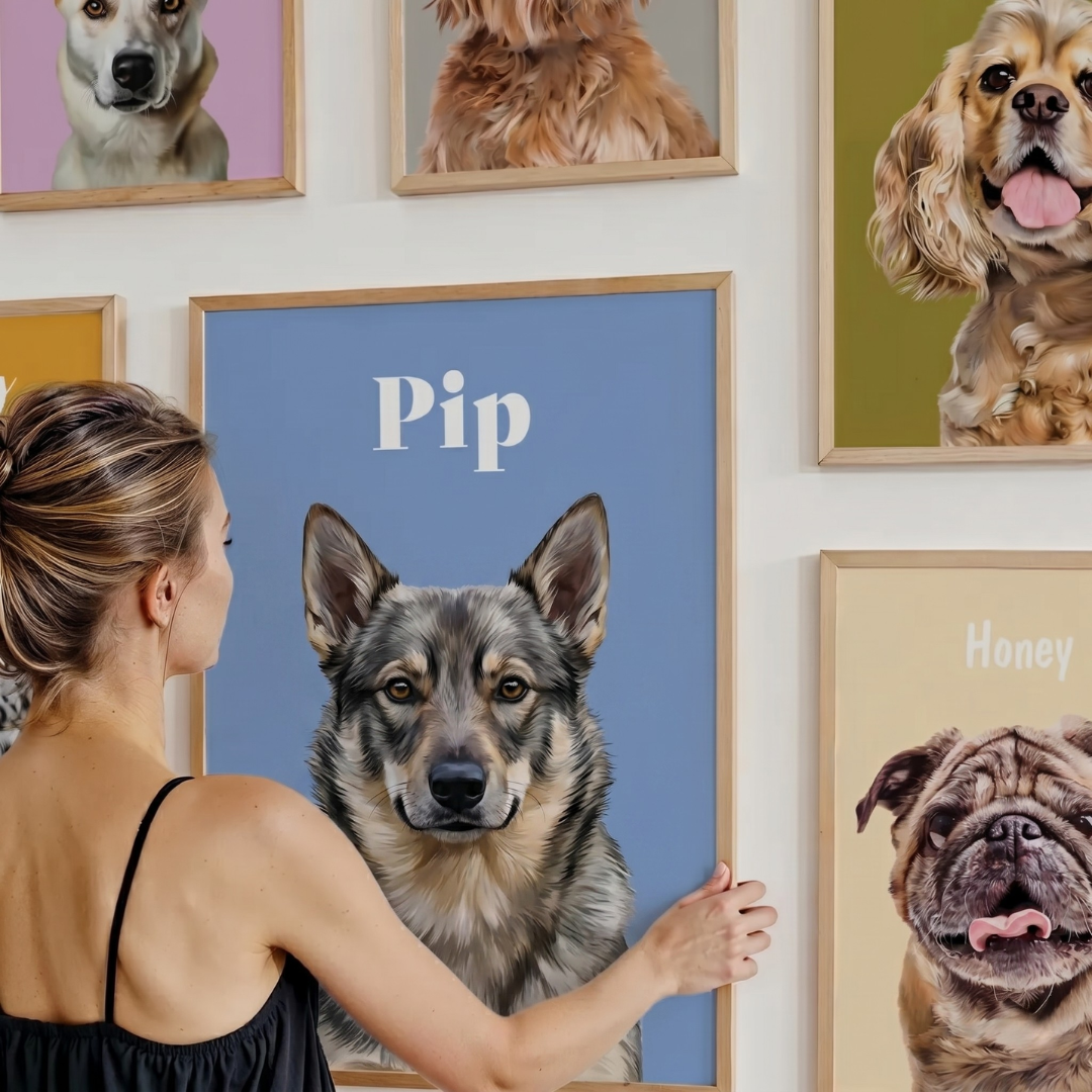 Personlig husdjursposter - Unik presentidé
