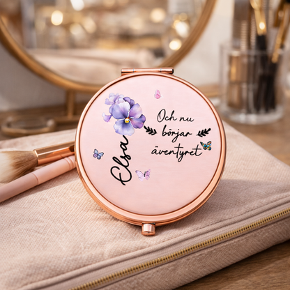 Personalisierter Taschenspiegel – Abschlussgeschenk