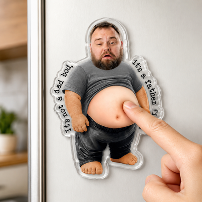Personlig mjuk kylskåpsmagnet - Det är ingen pappakropp