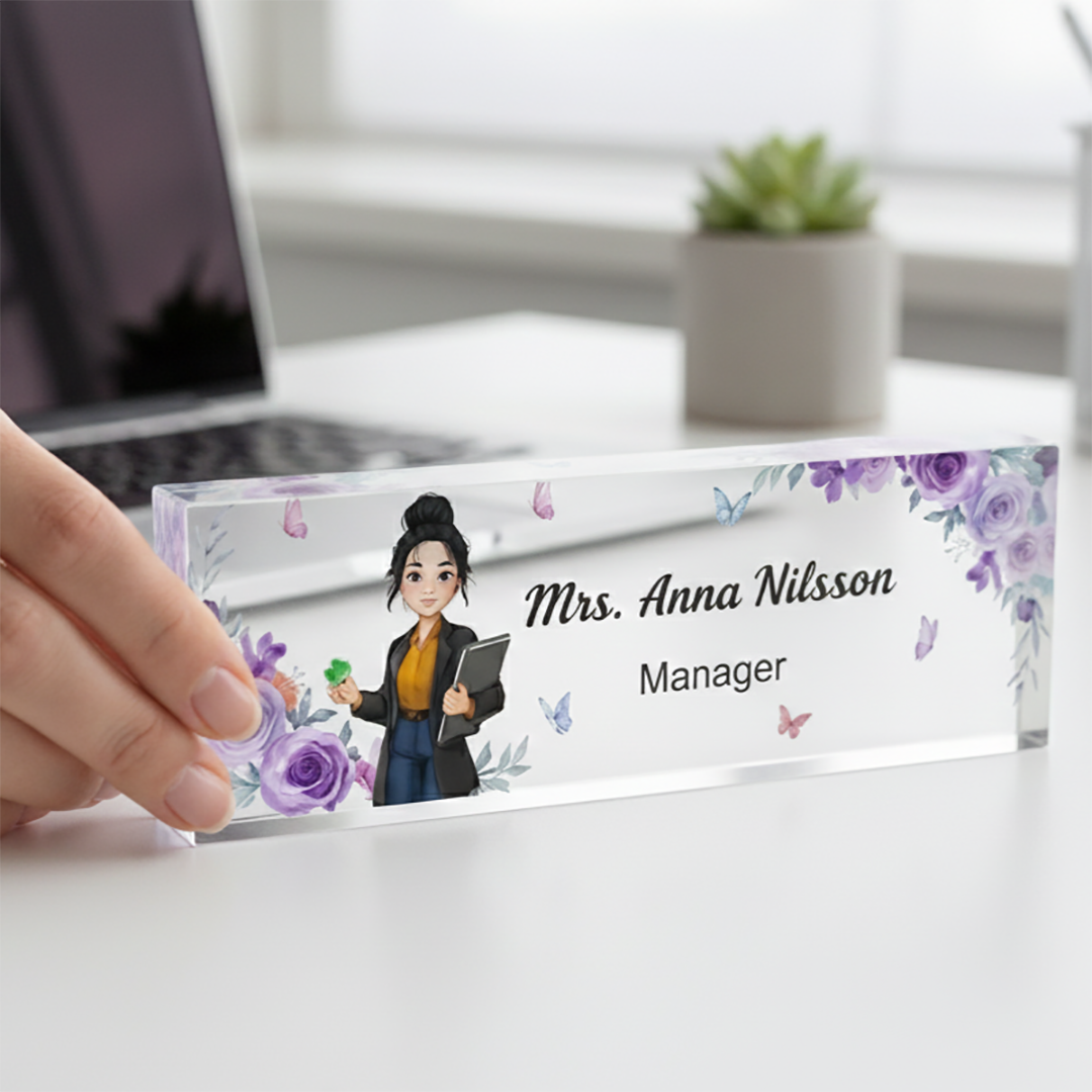 Personlig namnskylt - Gåva till kollegor