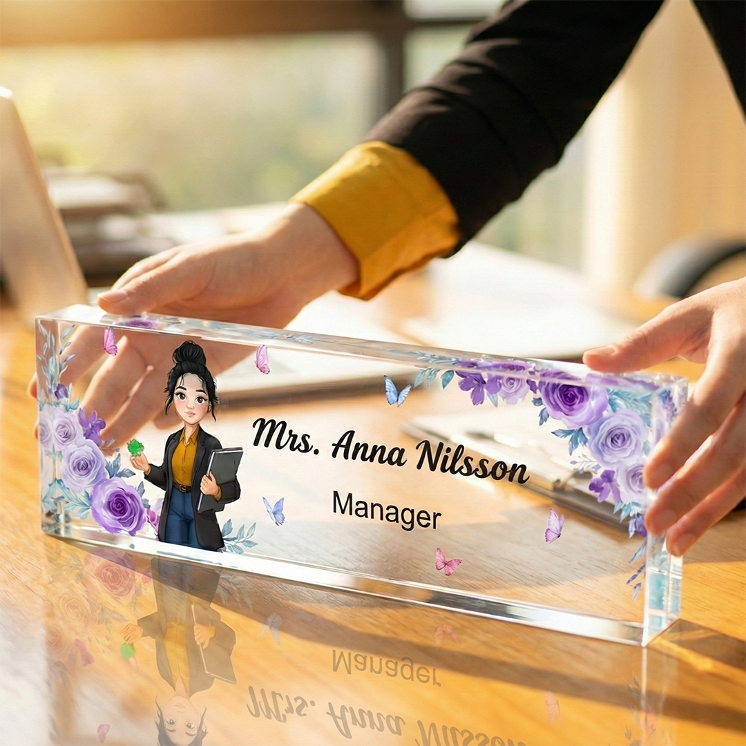 Personlig namnskylt - Gåva till kollegor