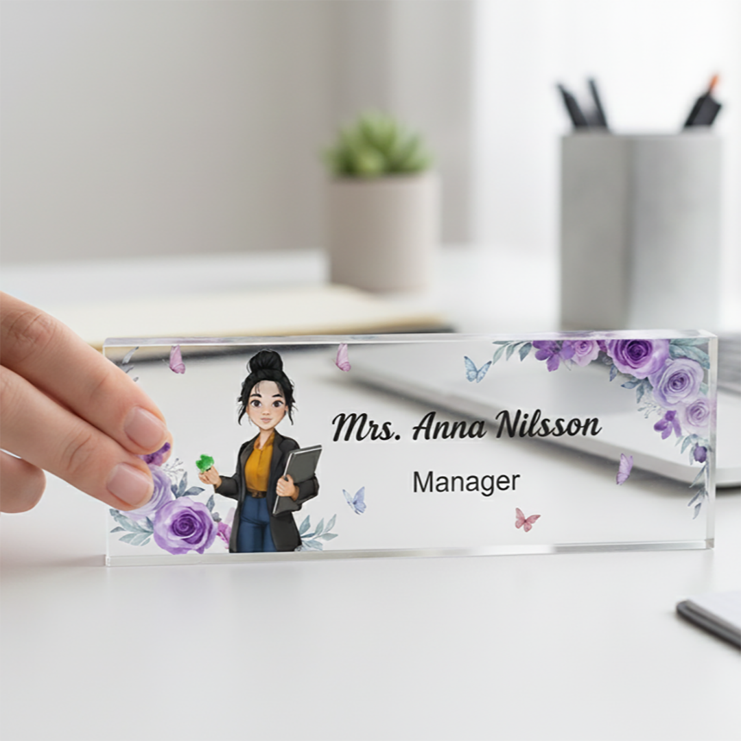 Personlig namnskylt - Gåva till kollegor