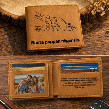 Personlig plånbok i PU-läder - Fars dag-presenter