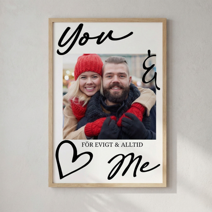 Personlig fotoposter - Gåva till henne